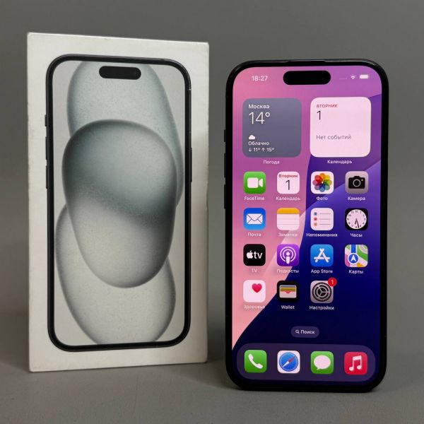 Смартфон Apple iPhone 15 128 ГБ, Dual: nano SIM + eSIM, черный