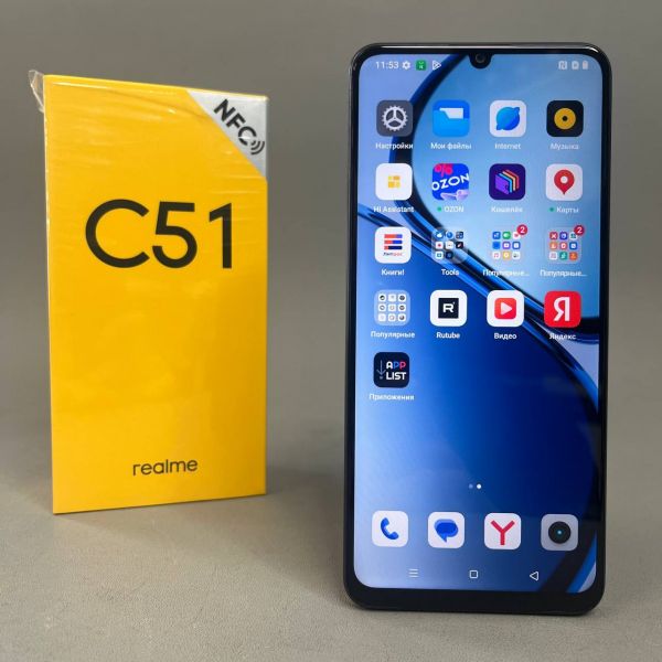 Смартфон realme C51 4/128 ГБ RU, Dual nano SIM, черный
