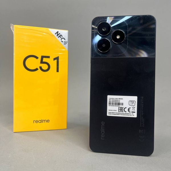 Смартфон realme C51 4/128 ГБ RU, Dual nano SIM, черный