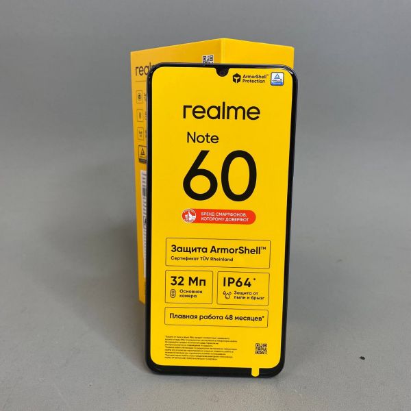 Смартфон realme Note 60 4/128 ГБ RU, Dual nano SIM, черный
