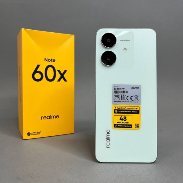 Смартфон realme Note 60X 3/64 ГБ, RMX3938, Зеленый