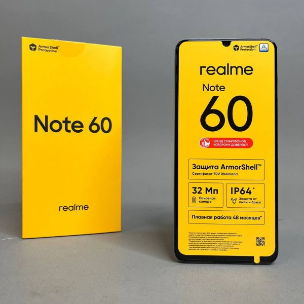 Смартфон realme Note 60 6/128 ГБ, RMX3933, Полуночный черный