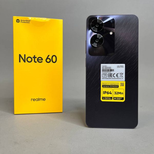 Смартфон realme Note 60 6/128 ГБ, RMX3933, Полуночный черный