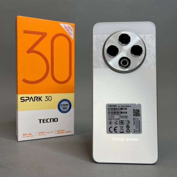 Смартфон TECNO Spark 30 8/128 ГБ  , Dual nano SIM, astral ice