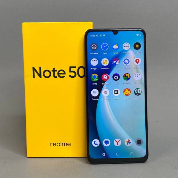 Смартфон realme Note 50 3/64 ГБ RMX3834, Полуночный черный