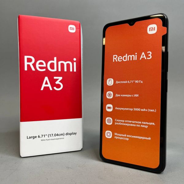 Смартфон Xiaomi Redmi A3 4/128 ГБ (EAC), Dual nano SIM, черный