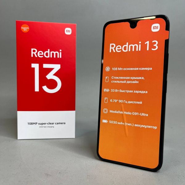 Смартфон Xiaomi Redmi 13 8/256 ГБ Global, Dual nano SIM, черный