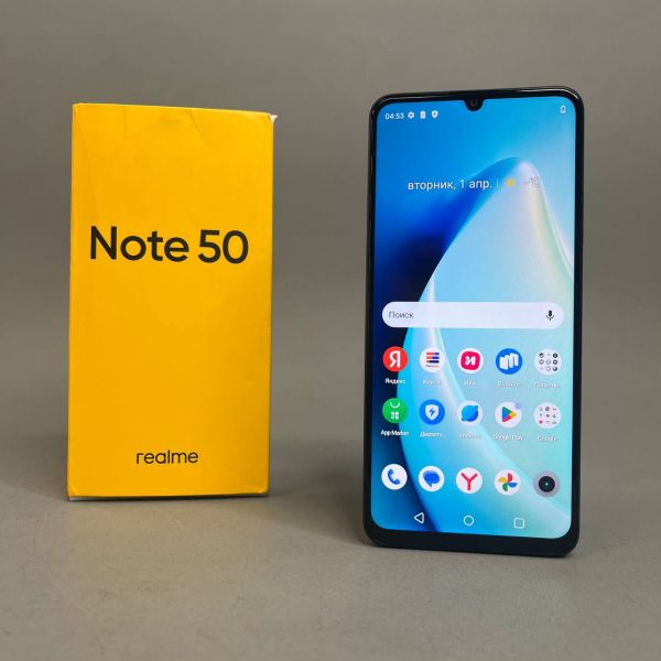 Смартфон realme Note 50 3/64 ГБ RMX3834, Полуночный черный