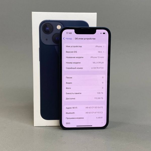 Смартфон Apple iPhone 13 mini 128 ГБ, Черный, RU Dual: nano SIM + eSIM