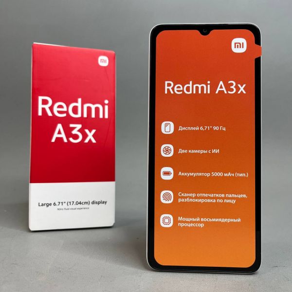Смартфон Xiaomi Redmi A3x 3/64 ГБ RU, Dual nano SIM,Moonlight White