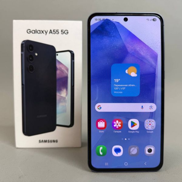 Смартфон Samsung Galaxy A55 5G 8/128 ГБ, RU, Dual nano SIM, фиолетовый