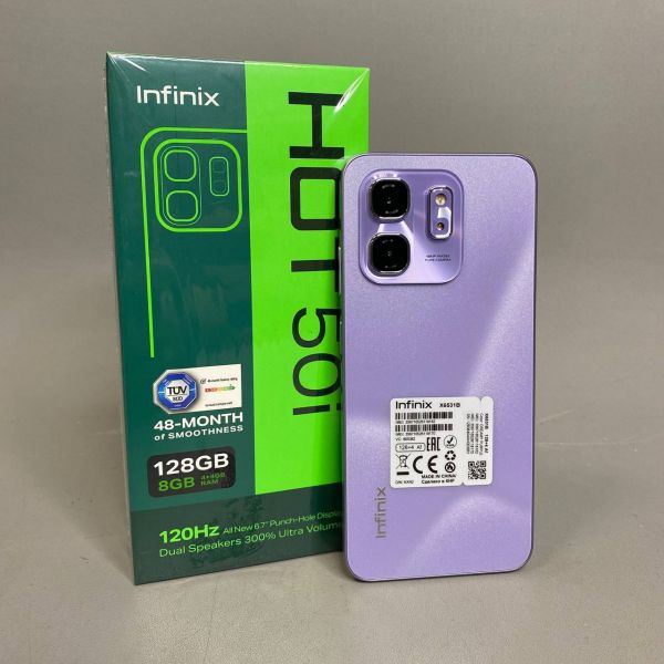 Смартфон Infinix HOT 50i 4/128 ГБ Global для РФ, Dual nano SIM, Sleek Black