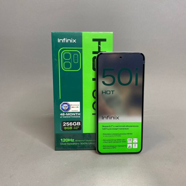 Смартфон Infinix HOT 50i 4/256 ГБ Global для РФ, Dual nano SIM, Sage Green