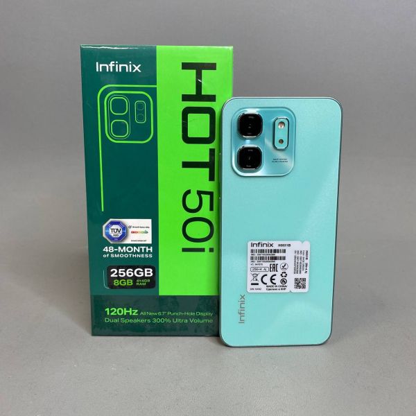 Смартфон Infinix HOT 50i 4/256 ГБ Global для РФ, Dual nano SIM, Sage Green