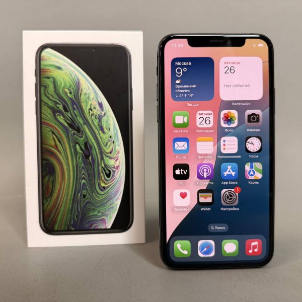 Смартфон Apple iPhone Xs 64 ГБ , nano SIM+eSIM, серый космос