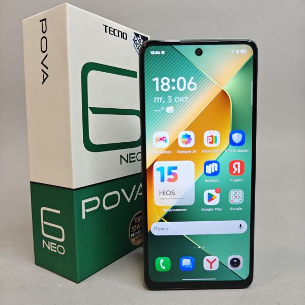 Смартфон TECNO Pova 6 Neo 8/256 ГБ Global для РФ, Dual nano SIM, Comet green
