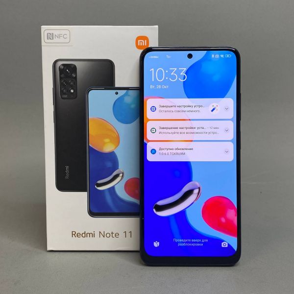 Смартфон Xiaomi Redmi Note 11 4/64 ГБ RU, Dual nano SIM, серый графит