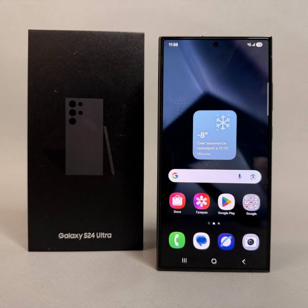 Смартфон Samsung Galaxy S24 Ultra 12/256 ГБ, nano SIM + eSIM, Ru, Titanium black (Чёрный) 