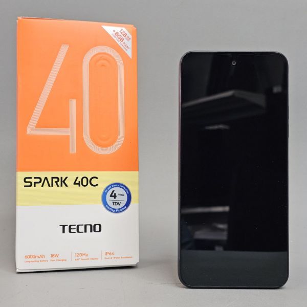 Смартфон TECNO Spark 40C 4/128GB Чернильный чёрный