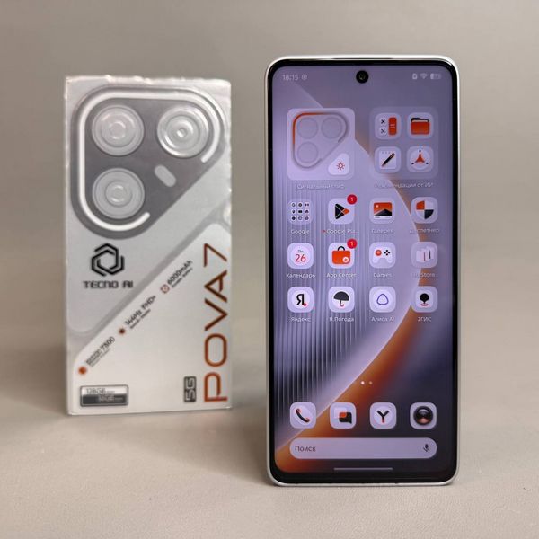 Смартфон Tecno POVA 7 5G 8/128 ГБ серебристый