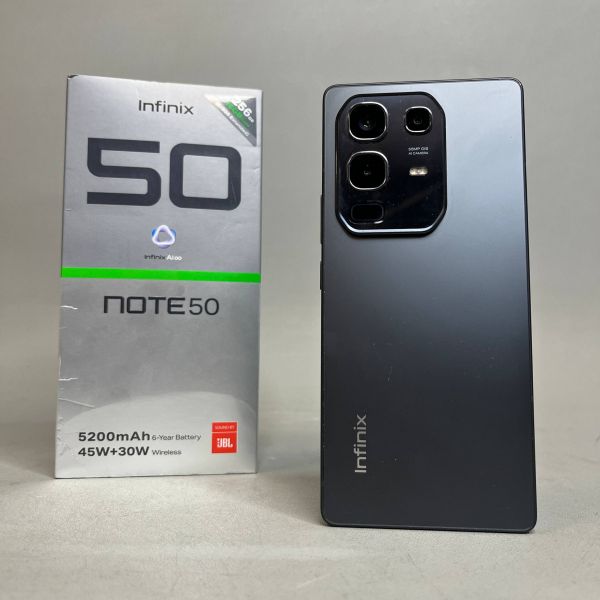 Смартфон Infinix Note 50, 8/256 ГБ, AMOLED, NFC, 144 Гц, черный