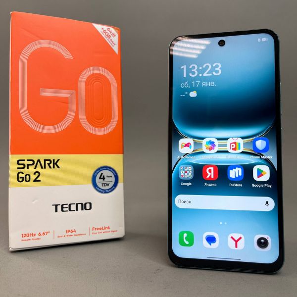 Смартфон Tecno Spark Go 2 3/64Gb Green, 6.67