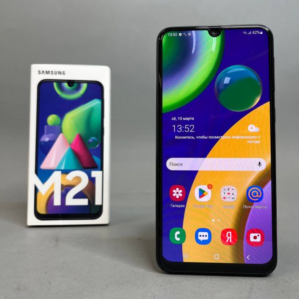Смартфон Samsung Galaxy M21 4/64 ГБ, Ru, Dual nano SIM, черный