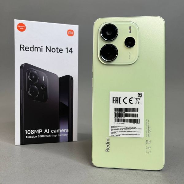 Смартфон Xiaomi Redmi Note 14 4G 8/256 ГБ RU, Dual nano SIM, зеленый