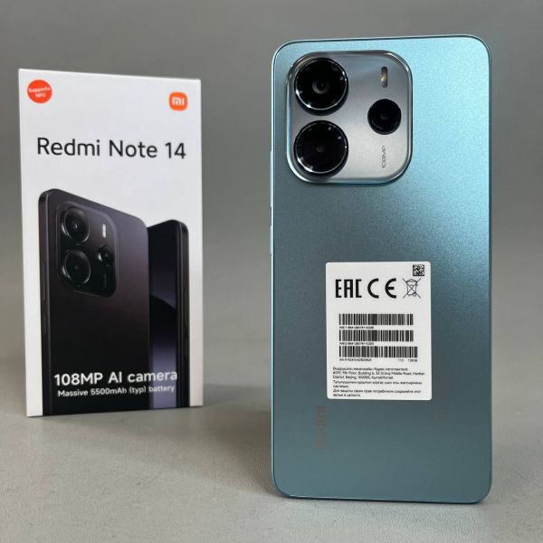 Смартфон Xiaomi Redmi Note 14 4G 6/128 ГБ RU, Dual nano SIM, синий